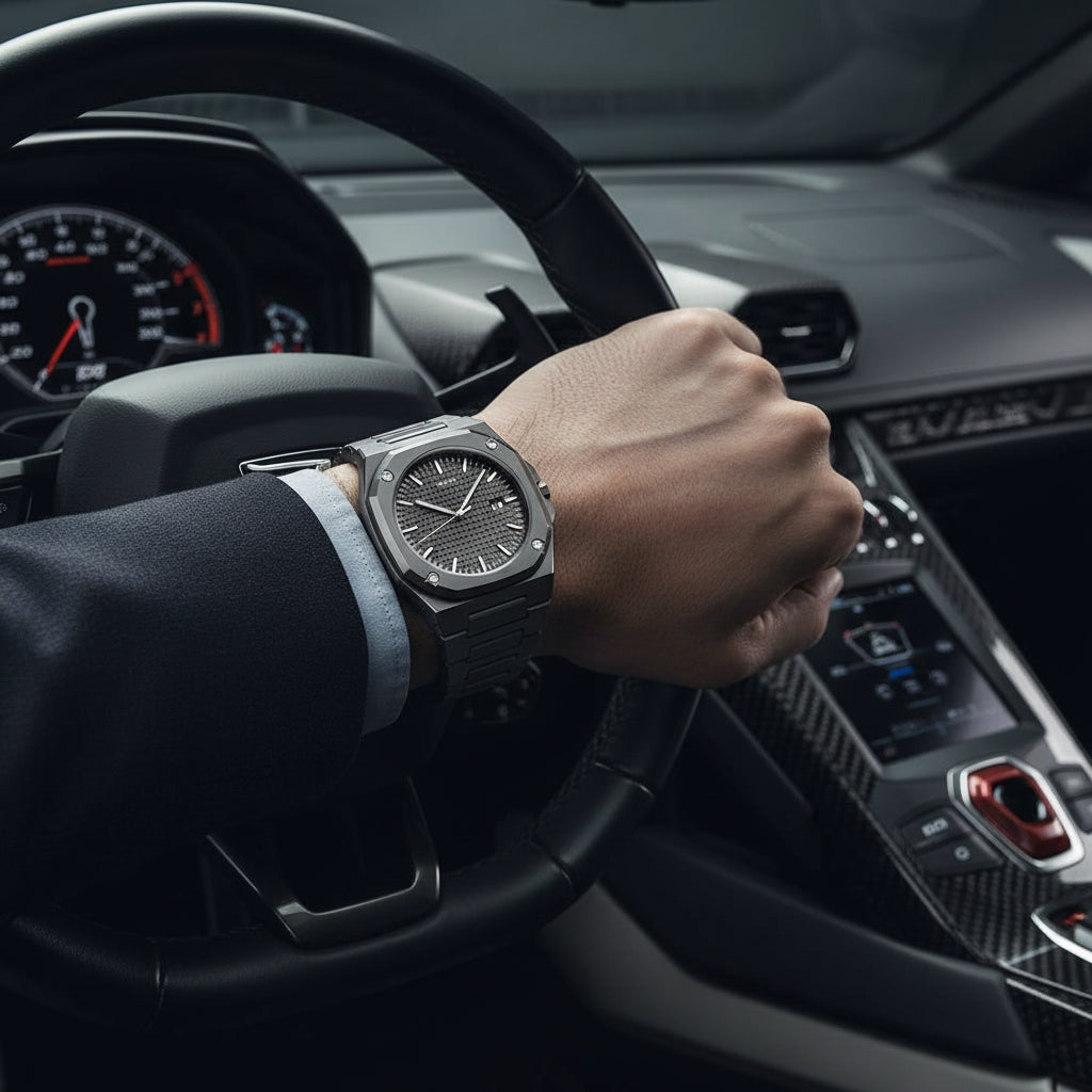 Relógio Quartz Masculino SABR Minimal Black